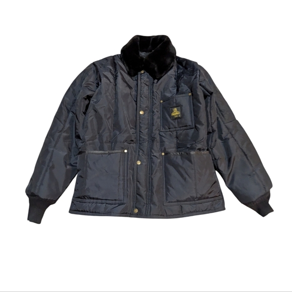 Refrigiwear Iron Tuff Insulated Jacket Black Faux Fur Collar - Picture 2 of 11